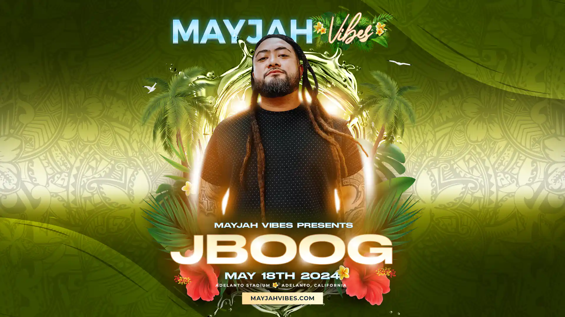 J Boog is coming to Adelanto, California! Headlining Mayjah Vibes 2024 May 18th